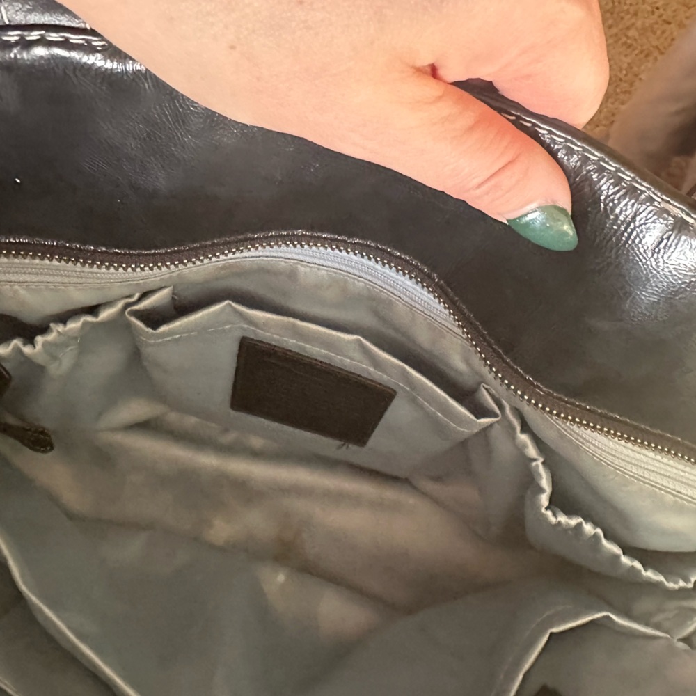 Coach Shiny Black Leather Diaper Bag - GUC - Picture 7 of 8